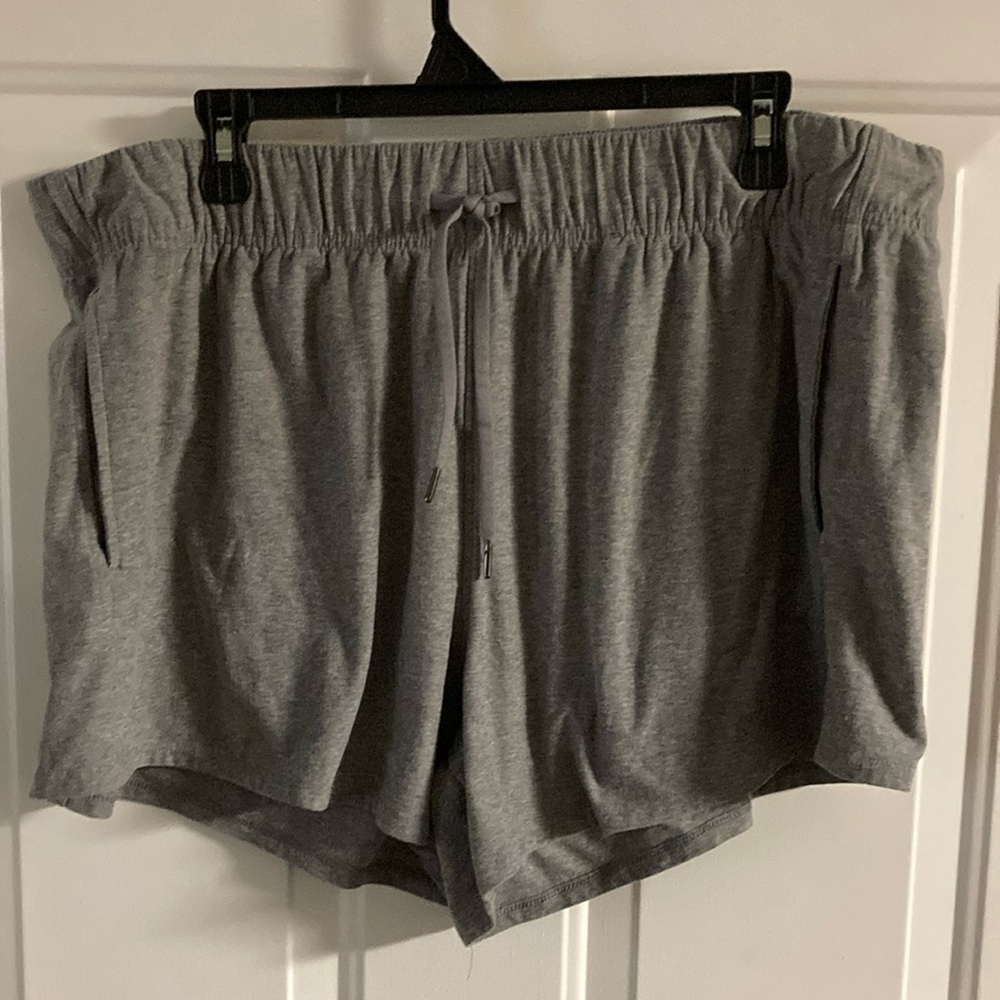Athletic Works Gray Athletic Shorts Elastic Waistbandsh